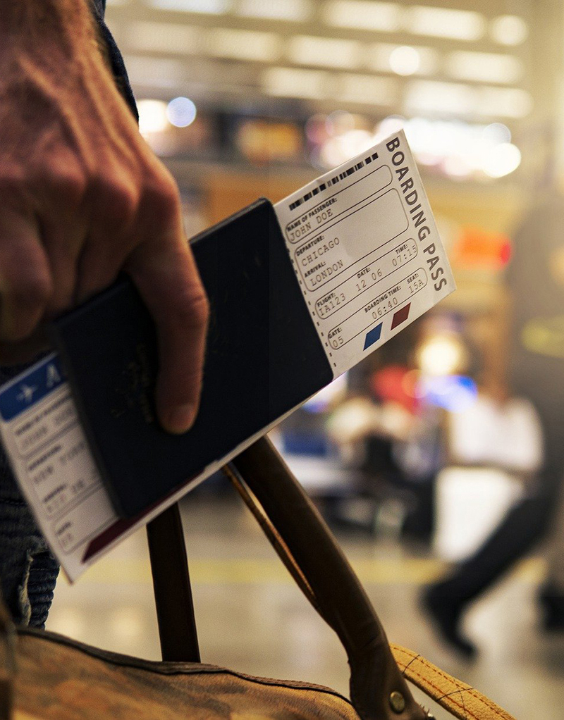 passport and boarding pass