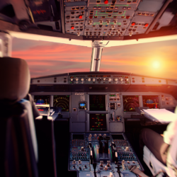 airplane cockpit