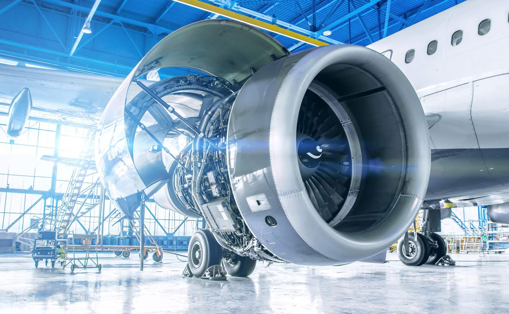 engine cowling under maintenance
