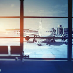 airplane at gate