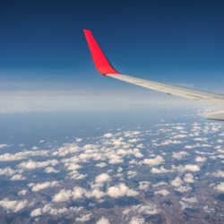 airplane and wing tip