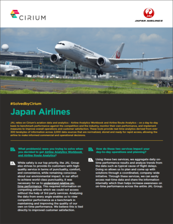 Solved by Cirium - Japan Airlines