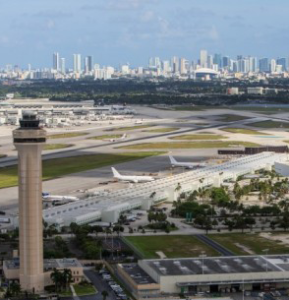 Aerial view of Miami International Airport