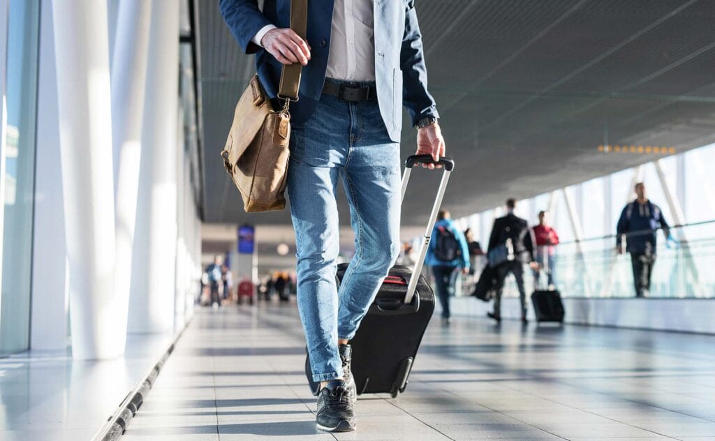 traveler in airport